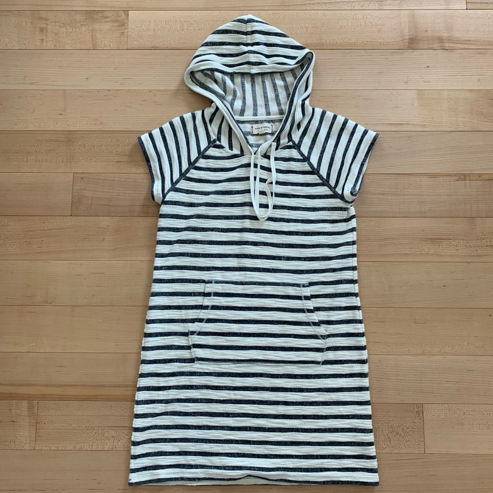 Max Studio Weekend Hooded Striped Dress